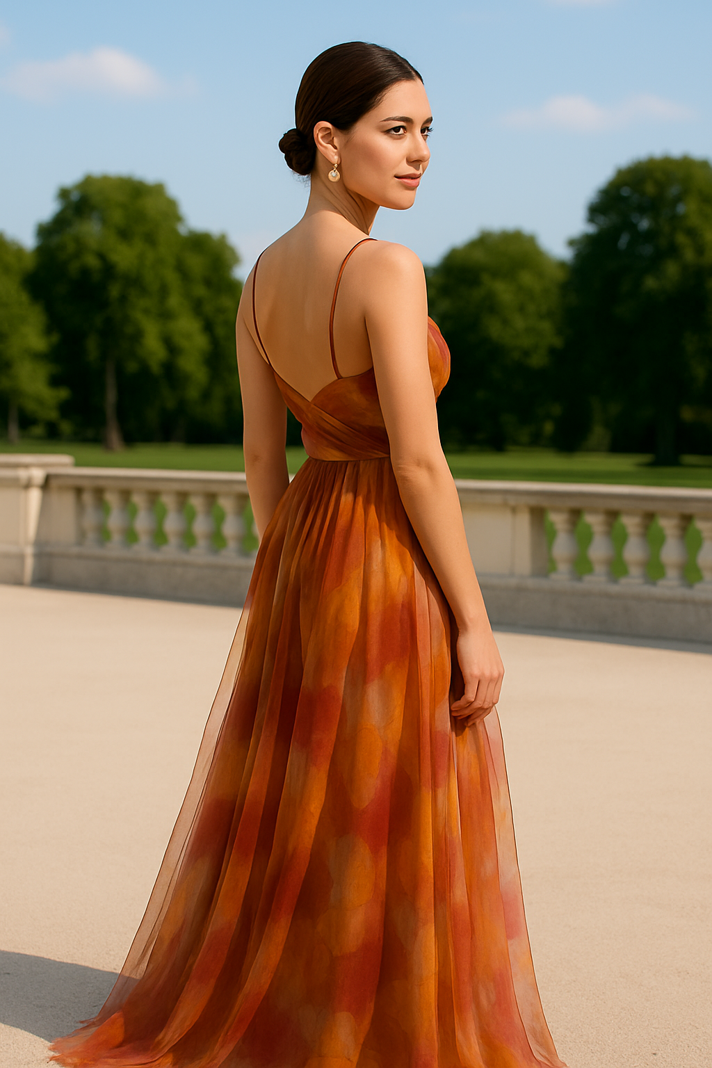 VIQA | Sexy V-Hals Rückenlose Maxi-Jurk für Damen mit Spaghettiträgern 3