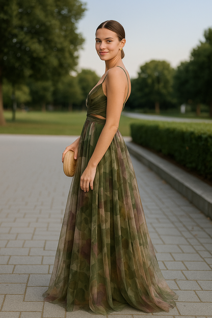 VIQA | Sexy V-Hals Rückenlose Maxi-Jurk für Damen mit Spaghettiträgern 6
