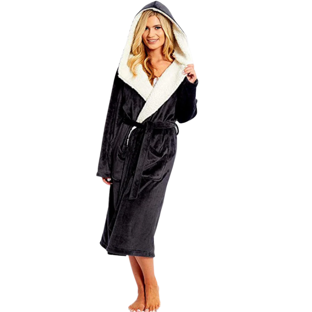 Damenbademantel mit Kapuze Hause Lune