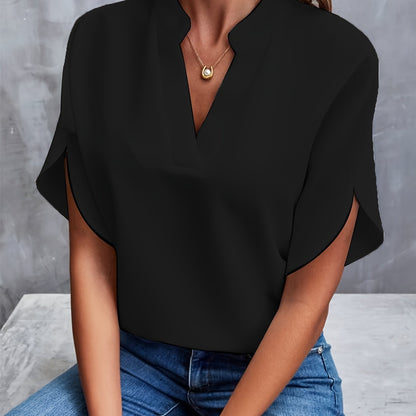 Vivi | Leichte Damenbluse Mit V-Ausschnitt & Off-Shoulder Stil für Frühling-4