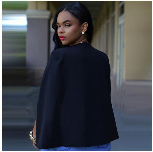 Veerle Damen Blazer – Elegantes Cape-Design in Schwarz, Vielseitig für Jede Gelegenheit 1