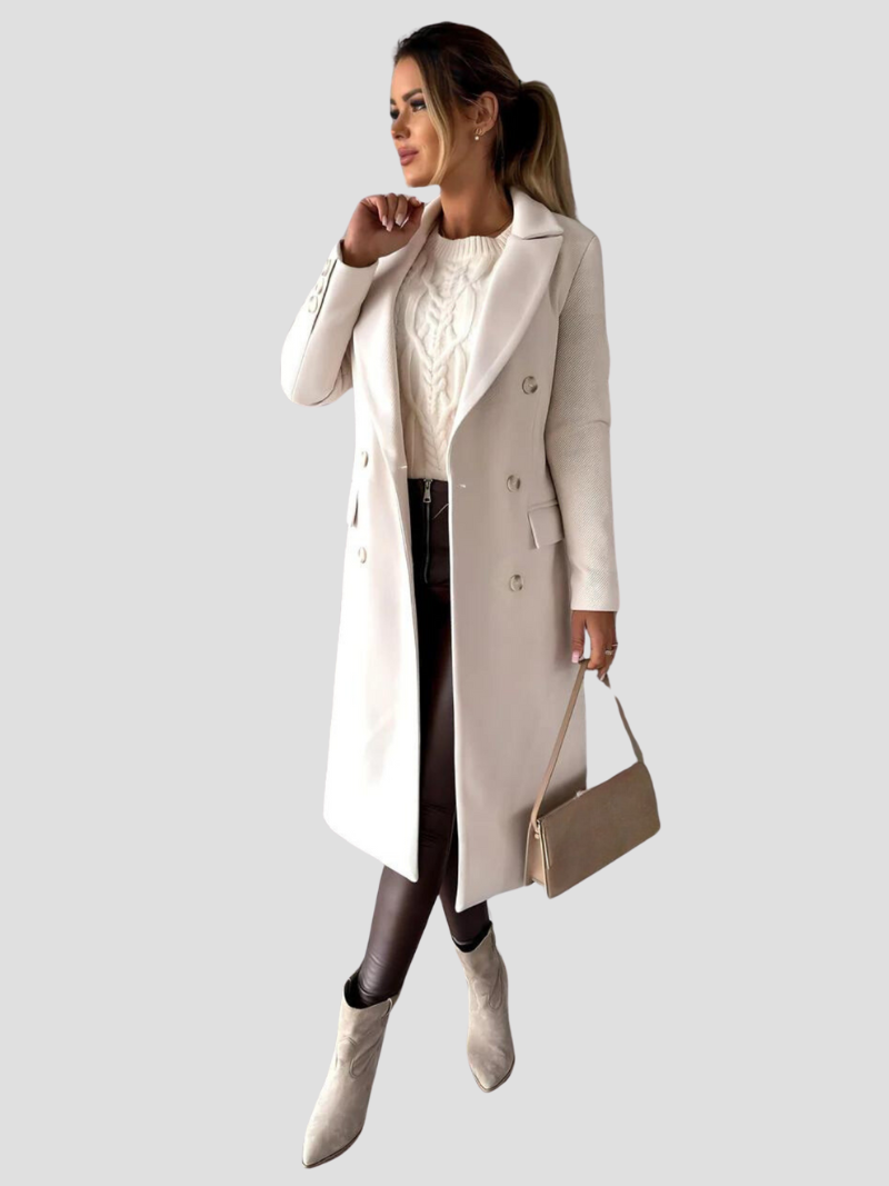 Vera | Klassischer Trenchcoat Damen Aus Hochwertiger Wollmischung in Lichtbraun 5