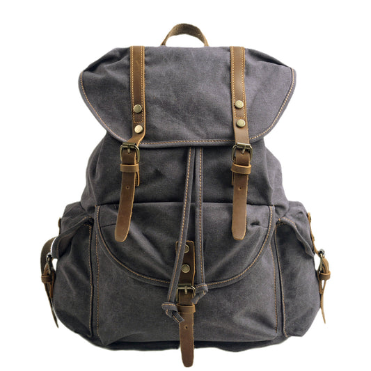 Vintage Canvas Rucksack mit mehreren Fächern – Komfortabel und praktisch für den täglichen Gebrauch 0