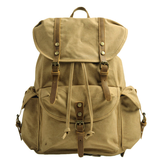 Vintage Canvas Rucksack mit mehreren Fächern – Komfortabel und praktisch für den täglichen Gebrauch 1