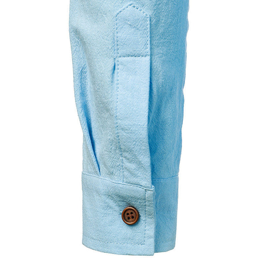 Vintage Leinenhemd Herren | Langes Arm Herrenhemd für Elegante Anlässe 1