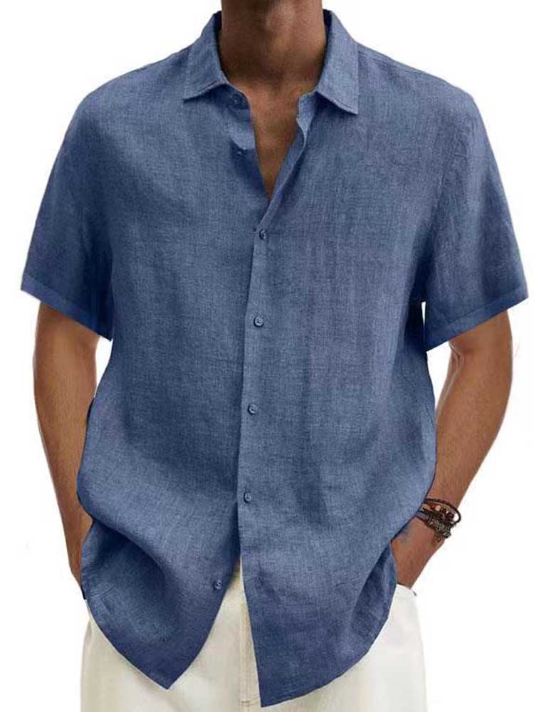 Dave | Leinenhemd Herren Sommer in Cyan Grün – Stilvolles, Atmungsaktives Design für Warme Tage-2