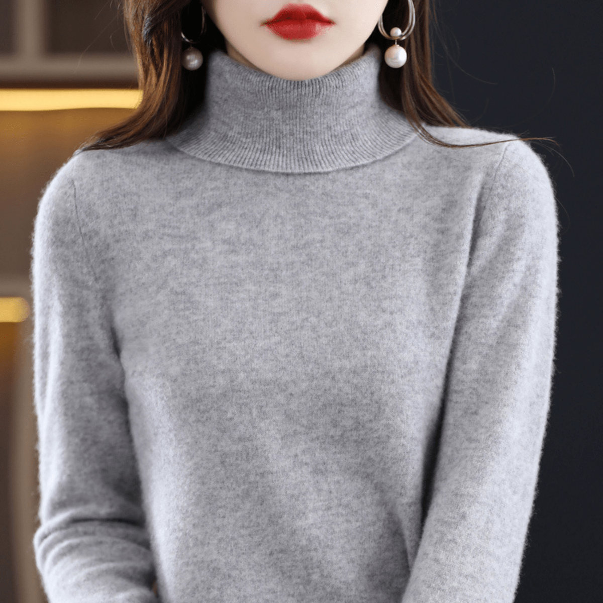 Women's Cashmere Turtleneck Sweater Hause Lune