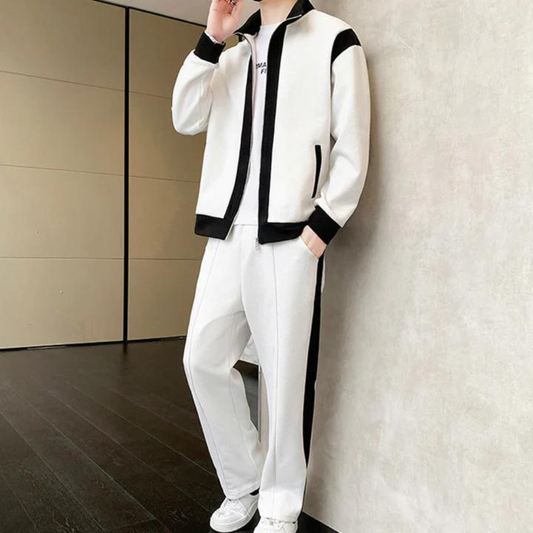 ZAN | Stylisches Sommer Set Für Männer Mit Atmungsaktiver Jacke Und Jogginghose 0