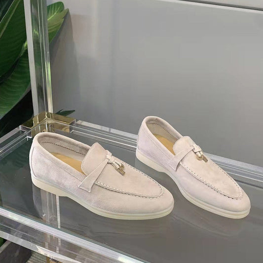 Zina | Damen Loafers Aus Wildleder In Schwarz - Klassische Penny Loafer Design 1
