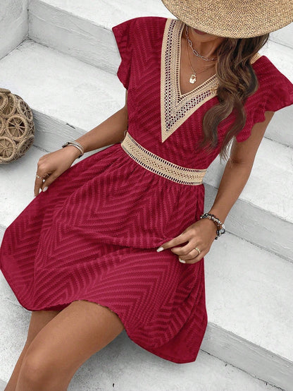 Zoë-Lynn | Luftiges Sommerkleid Damen Mit Gehäkelten Details und Blumenmuster 9