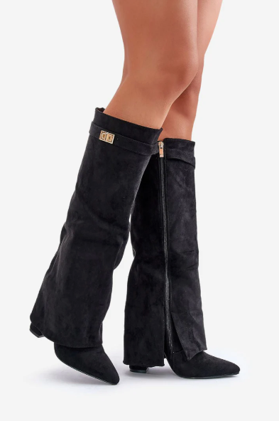 Zohra | Elegante Winterstiefel Damen Mit Klappe Und Blockabsatz 5