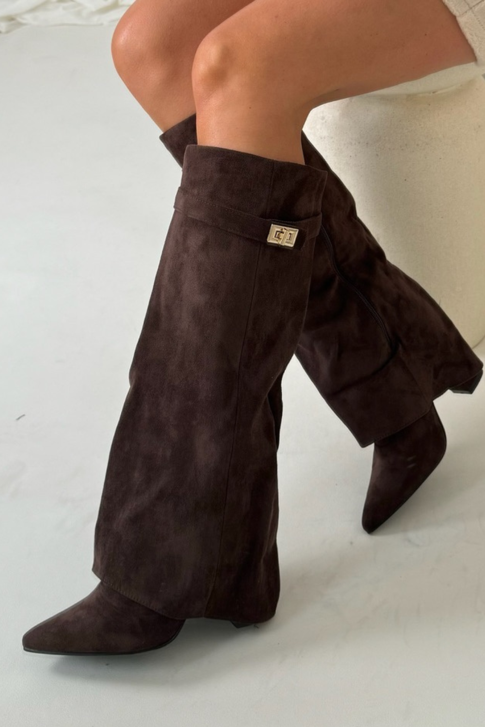 Zohra | Elegante Winterstiefel Damen Mit Klappe Und Blockabsatz 6