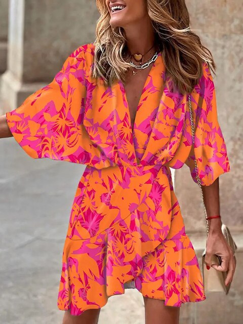 Selina | Boho Damenkleid Mit Blumendruck Für Sommerstyle 4
