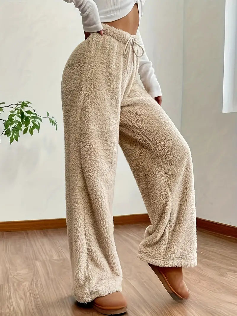 Stijlvolle En Zachte Teddy Sherpa Broek Voor Dames - Linda Hause Lune