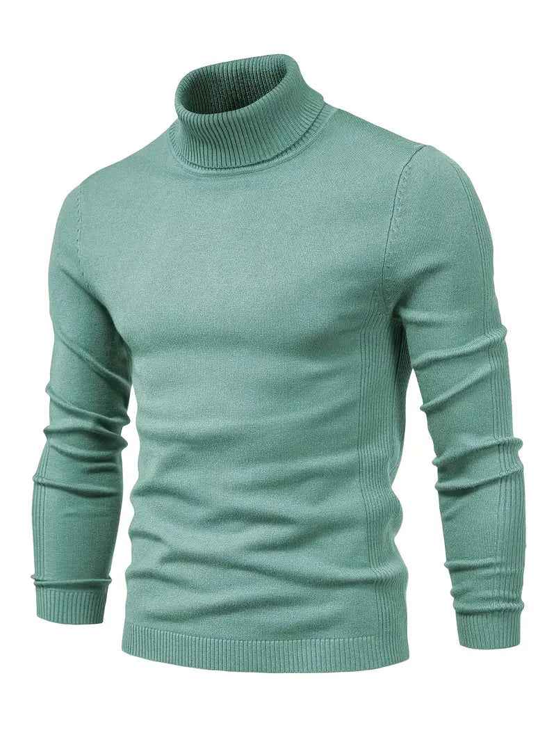 Pullover Herren Rollkragen Slim Fit | Langarm Smart Casual Hause Lune