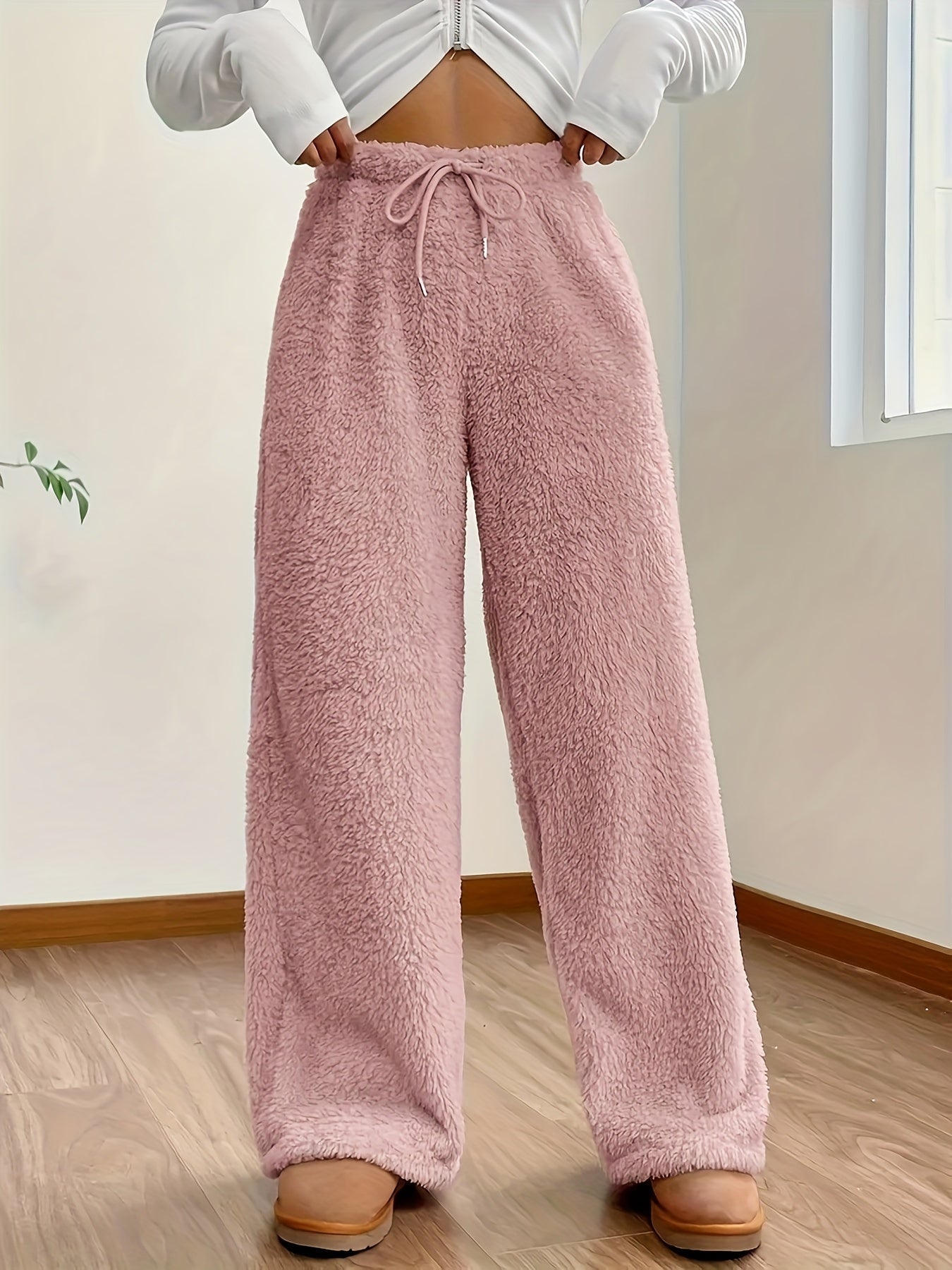 Stijlvolle En Zachte Teddy Sherpa Broek Voor Dames - Linda Hause Lune
