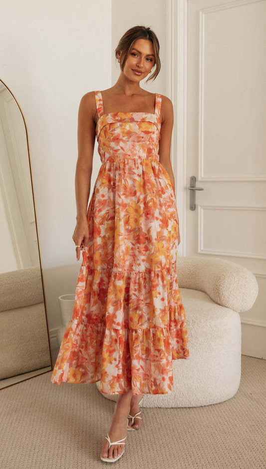 Runa | Festliches Damenkleid Mit Blumendruck Im Midi-Stil 2