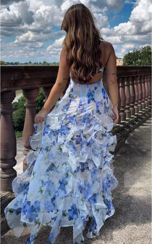 Lisa | Elegantes Damenkleid mit Blumendruck für Hochzeitsgäste und festliche Anlässe 2