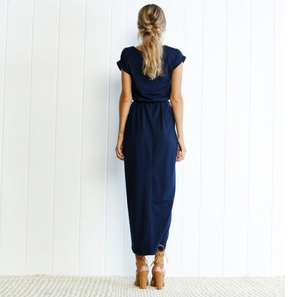 Julienne | Navy Wickelkleid Damen Midi Für Eleganz Im Sommer 5