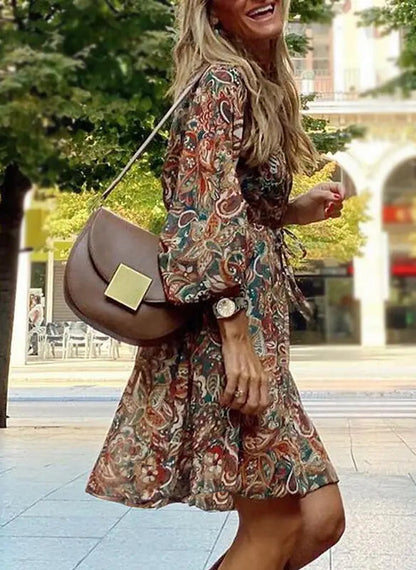 Saphira | Bohemian Paisley Damenkleid für Hochzeitsgäste und Sommeranlässe 4