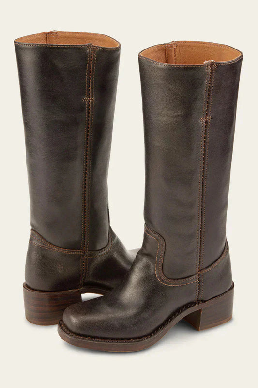 Leonie | Elegante Overknee Stiefel Damen aus Leder in Schwarz 1