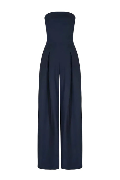 Tyra | Trägerloser Damen Jumpsuit Festlich Mit Weiten Beinen Eleganter Overall-4