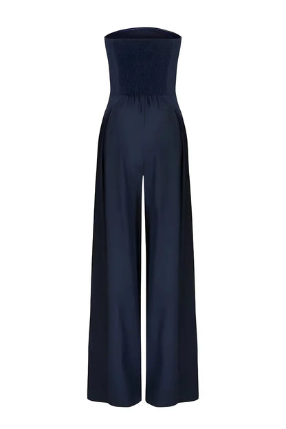 Tyra | Trägerloser Damen Jumpsuit Festlich Mit Weiten Beinen Eleganter Overall-5