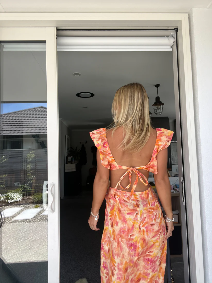 Liora | Luftiges Sommerkleid Damen mit Rüschen und Blumenmuster für stilvolle Anlässe 3