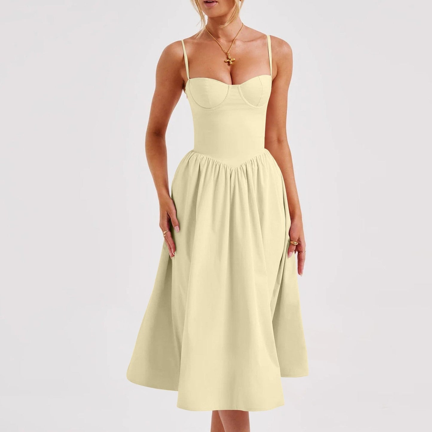 Irena | Elegantes Damenkleid Midi Für Sommerliche Anlässe 5