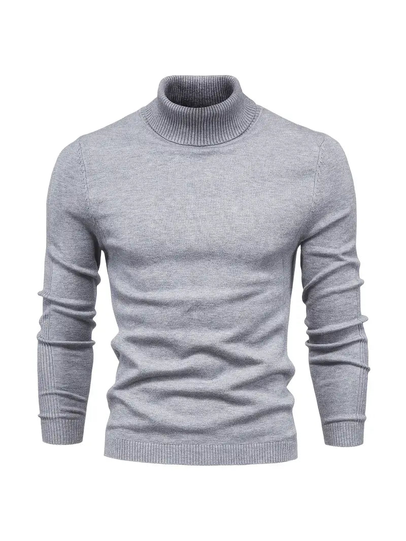 Pullover Herren Rollkragen Slim Fit | Langarm Smart Casual Hause Lune