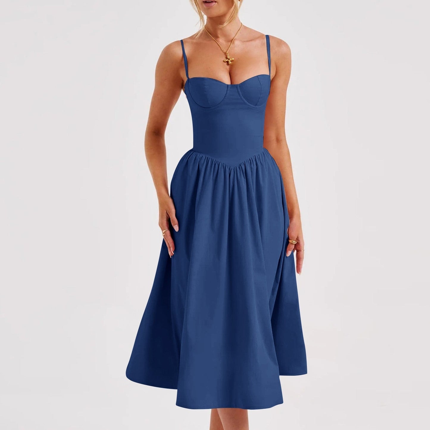 Irena | Elegantes Damenkleid Midi Für Sommerliche Anlässe 3