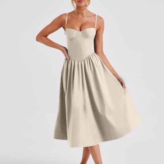 Irena | Elegantes Damenkleid Midi Für Sommerliche Anlässe 1