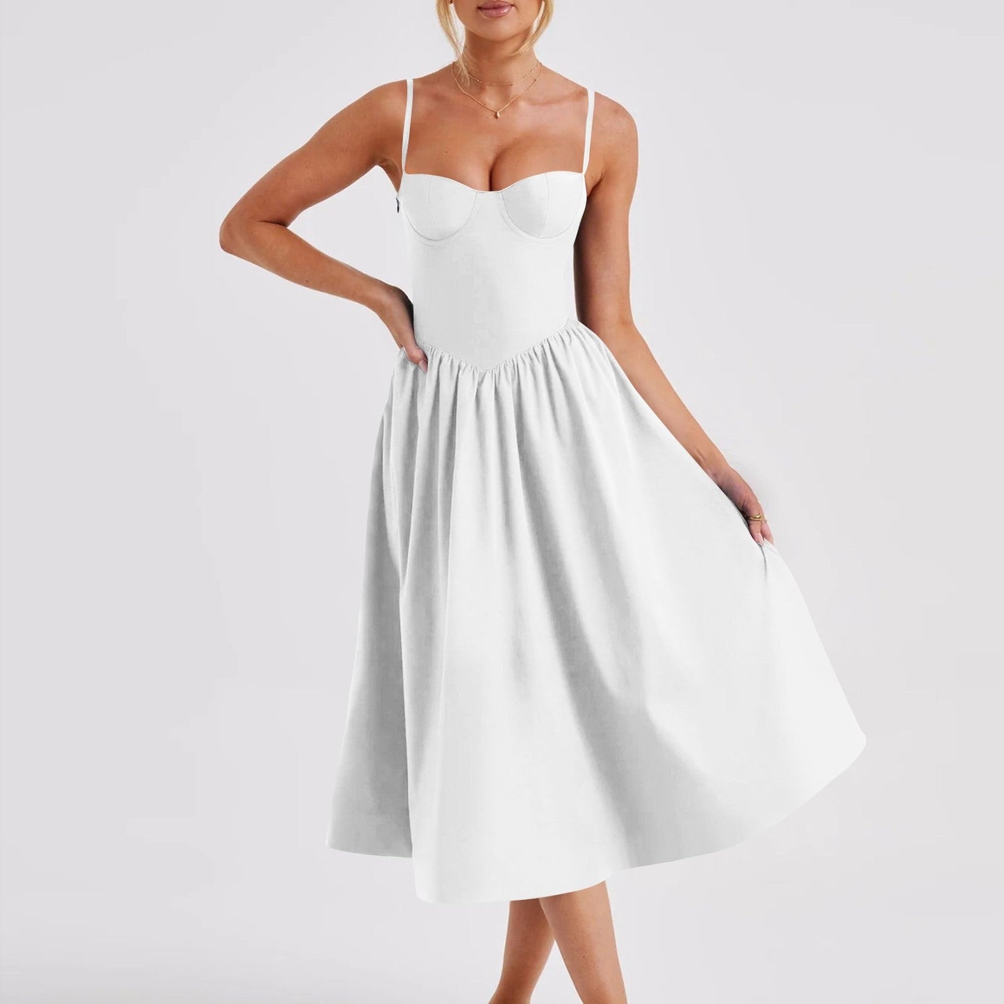 Variant image for Irena | Elegantes Damenkleid Midi Für Sommerliche Anlässe-36
