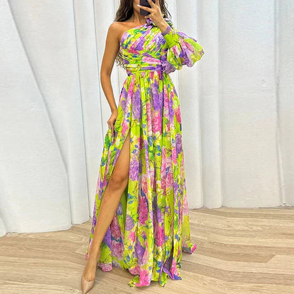 Variant image for Melisande | Elegantes Blumenkleid Für Hochzeitsgäste Mit Hohem Schlitz-9