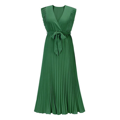 Evelina | Grünes Damen Kleid Mit V-Ausschnitt Für Hochzeitsgäste Und Feste 2