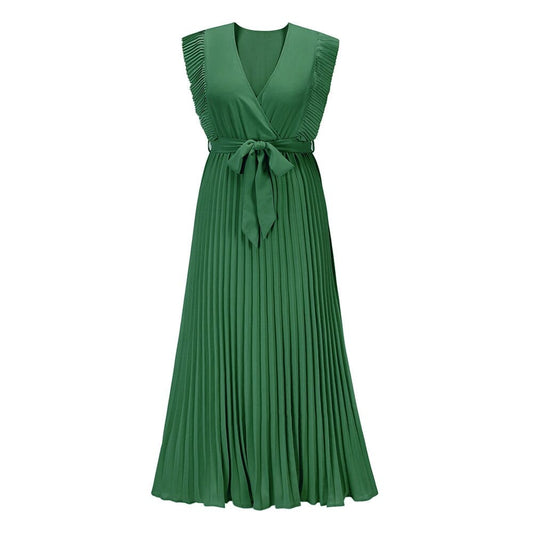 Evelina | Grünes Damen Kleid Mit V-Ausschnitt Für Hochzeitsgäste Und Feste 2
