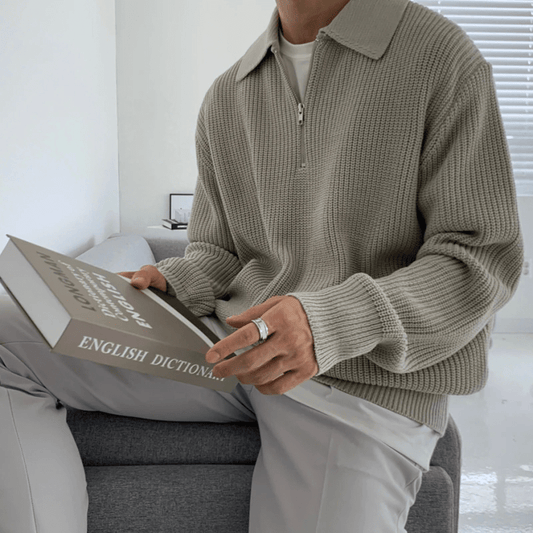 Dyon | Damen Poloshirt Mit Viertelzipper In Hellkhaki 2