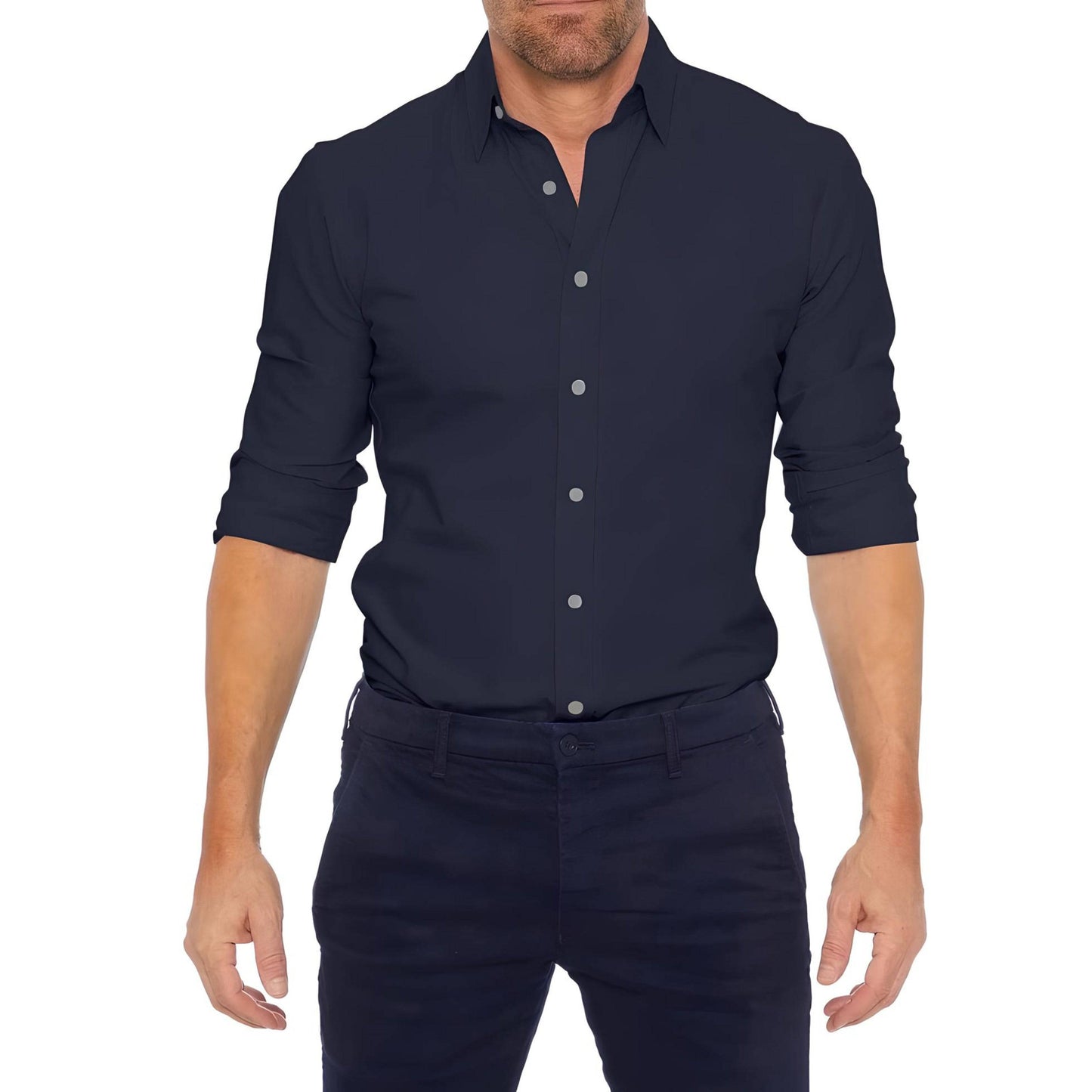 Benno | Hemd Mit Langen Ärmeln Für Herren – Elegantes Design Mit Reißverschluss 3