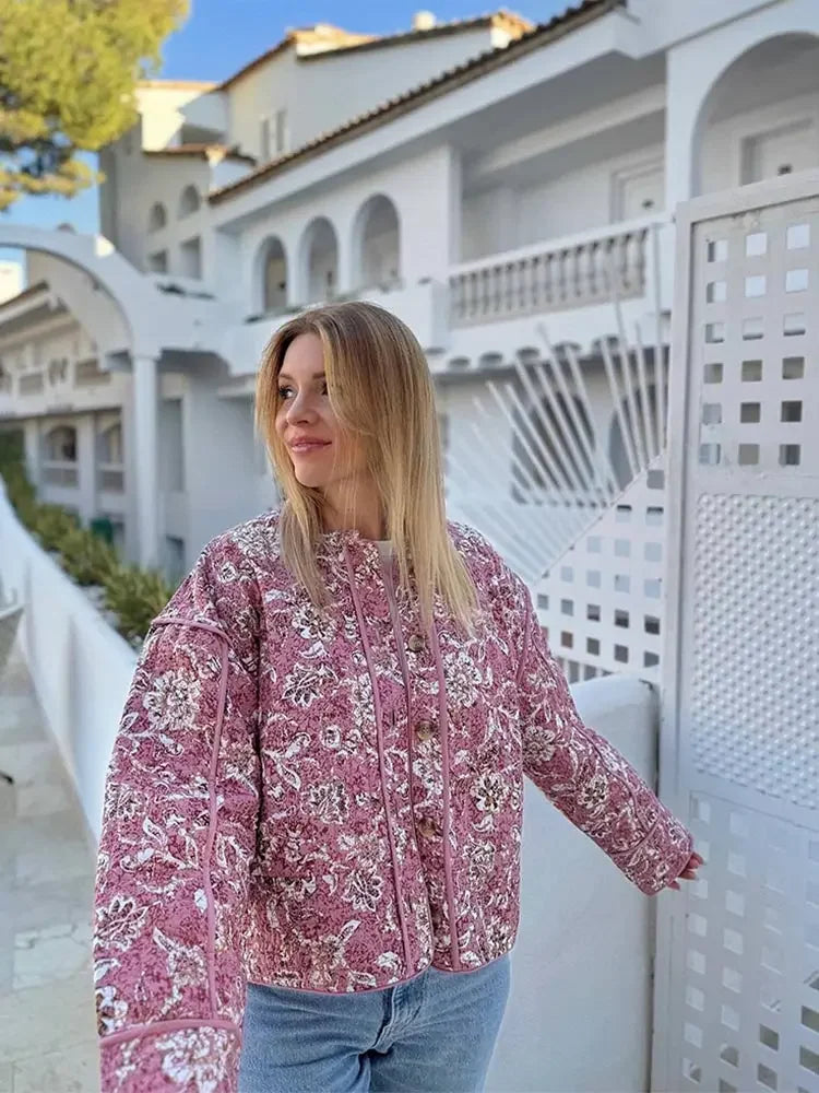 Maëlys | Gesteppte Blumenjacke für Damen - Modische Damenjacke für Lagenlooks 4