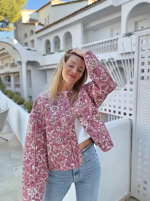 Maëlys | Gesteppte Blumenjacke für Damen - Modische Damenjacke für Lagenlooks 1