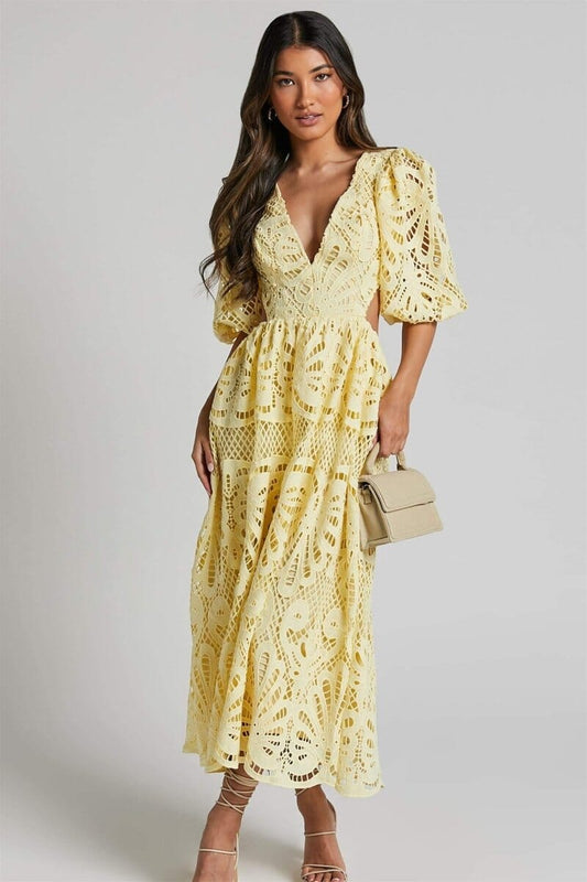 Marae | V-Ausschnitt Damenkleid Für Festliche Anlässe Und Hochzeiten-1