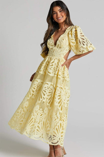 Marae | V-Ausschnitt Damenkleid Für Festliche Anlässe Und Hochzeiten-3