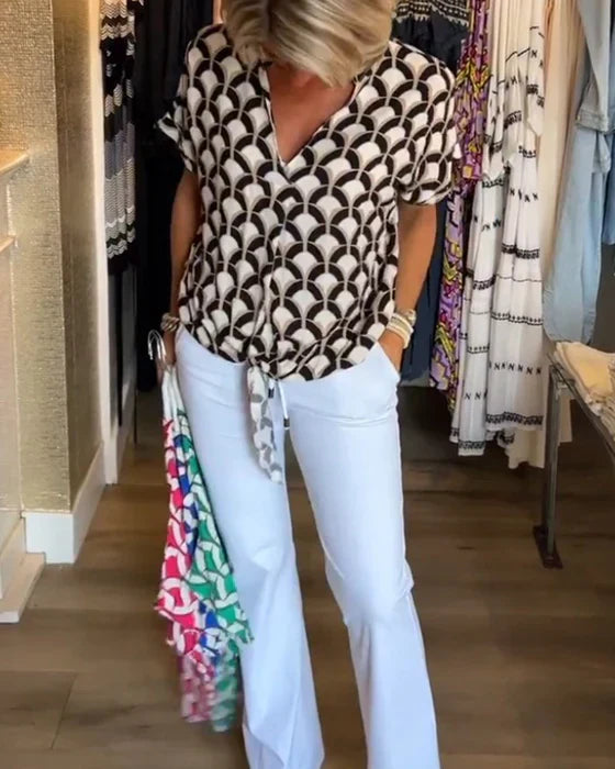 Glynis | V-Ausschnitt Top für Damen – Modisches Damen Top für Jeden Anlass-2