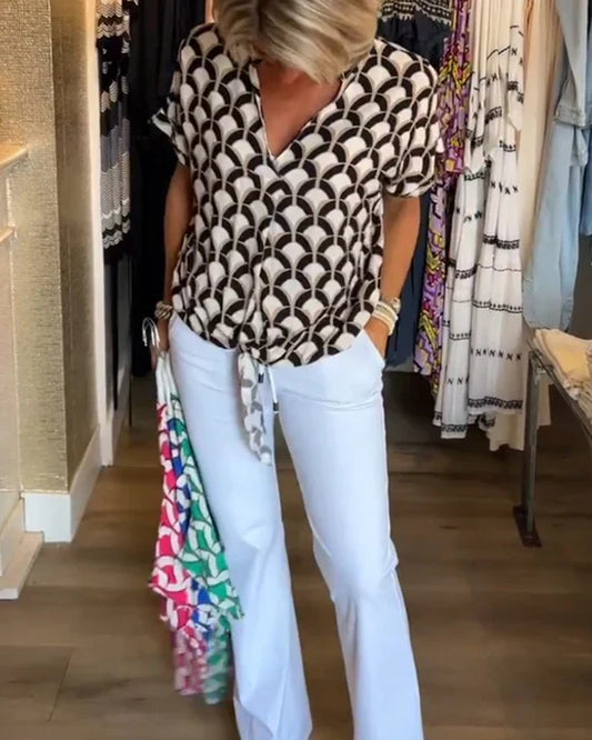 Glynis | V-Ausschnitt Top für Damen – Modisches Damen Top für Jeden Anlass-2