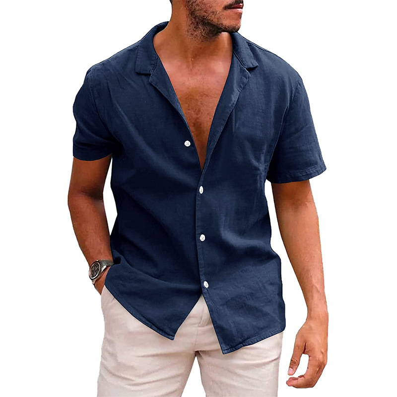 Variant image for Henrick | Leinen Hemd Herren Kurzarm Für Den Sommer, Stilvoll Und Bequem-11