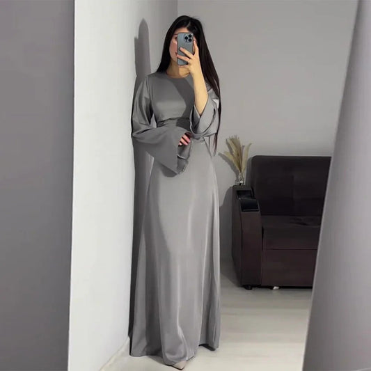 Elina | Langes Satin Kleid für Abendveranstaltungen und Ballkleider 2