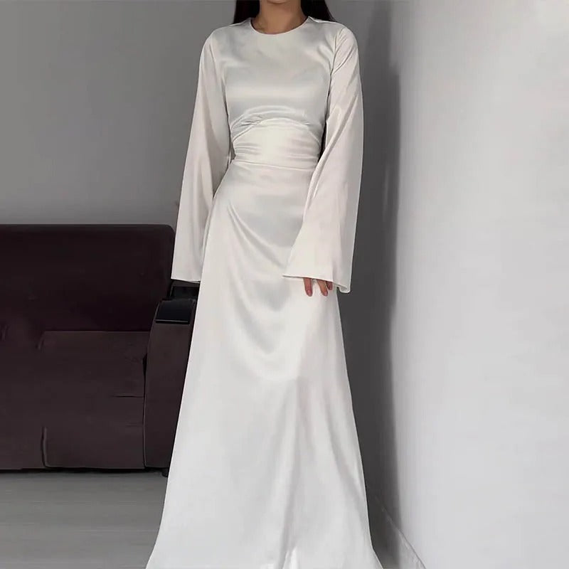 Elina | Langes Satin Kleid für Abendveranstaltungen und Ballkleider 5
