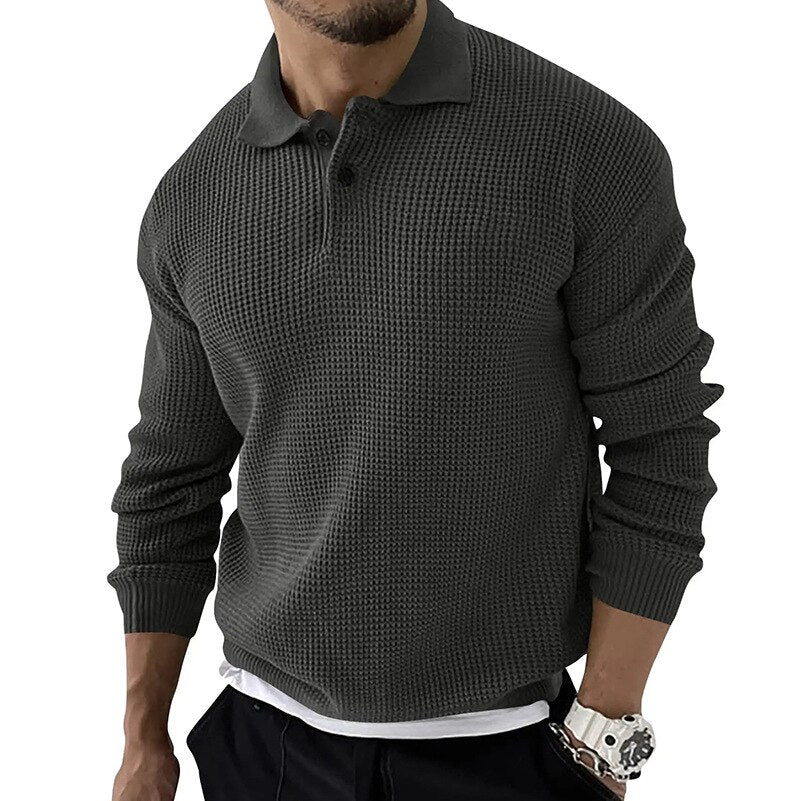 Casual Luxe Long Sleeve Heren Polo - GEORGE Hause Lune