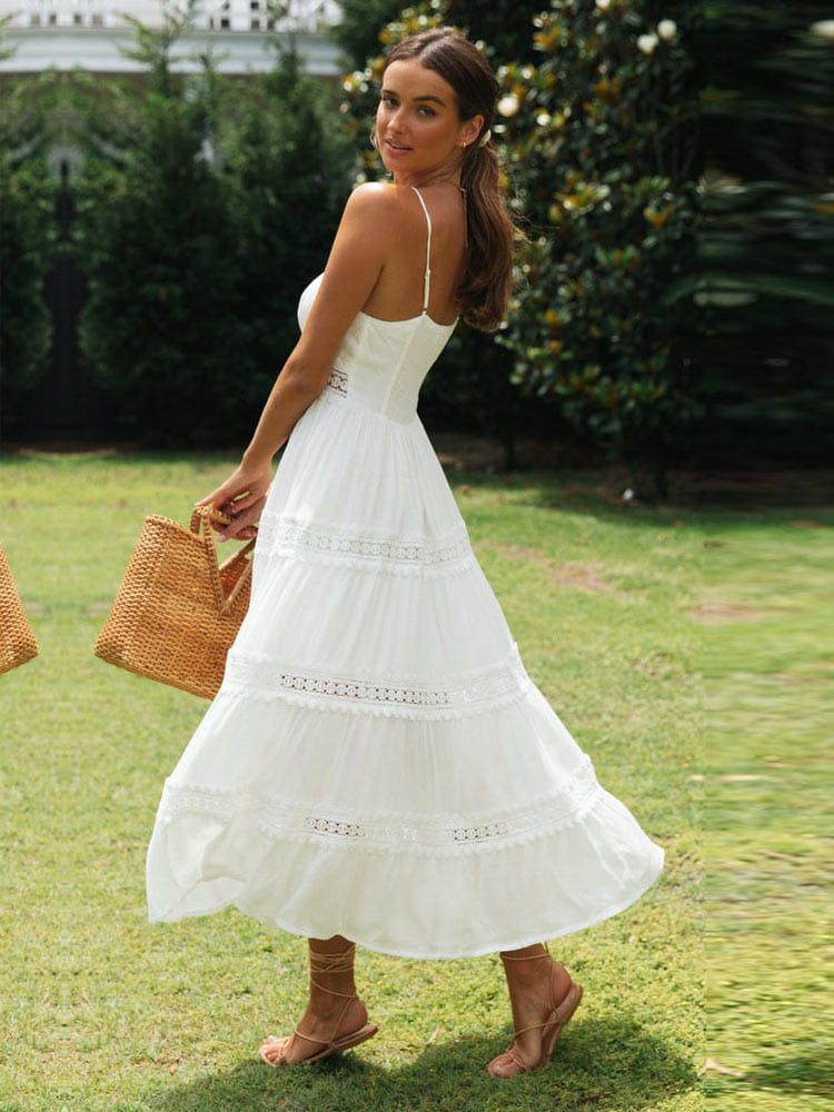 Cäcilia | Elegantes Weißes Maxikleid Sommer für Damen - Lange Kleider für Jede Gelegenheit 3