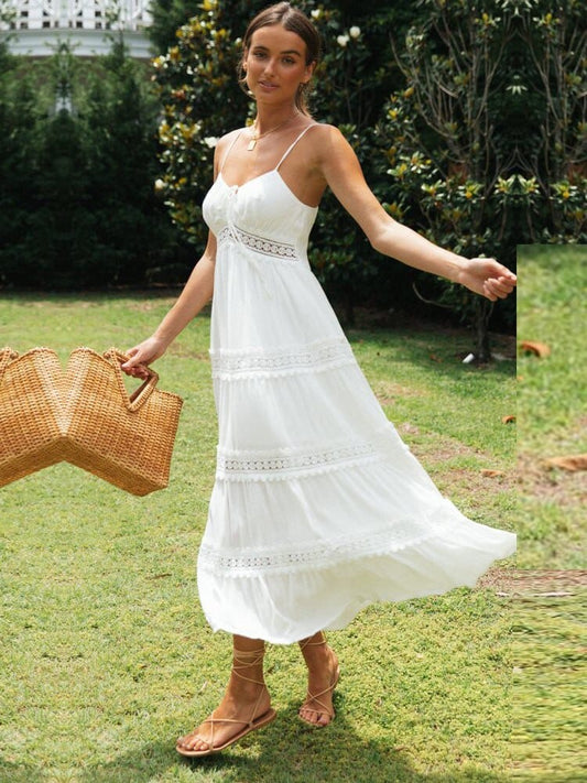 Cäcilia | Elegantes Weißes Maxikleid Sommer für Damen - Lange Kleider für Jede Gelegenheit 2
